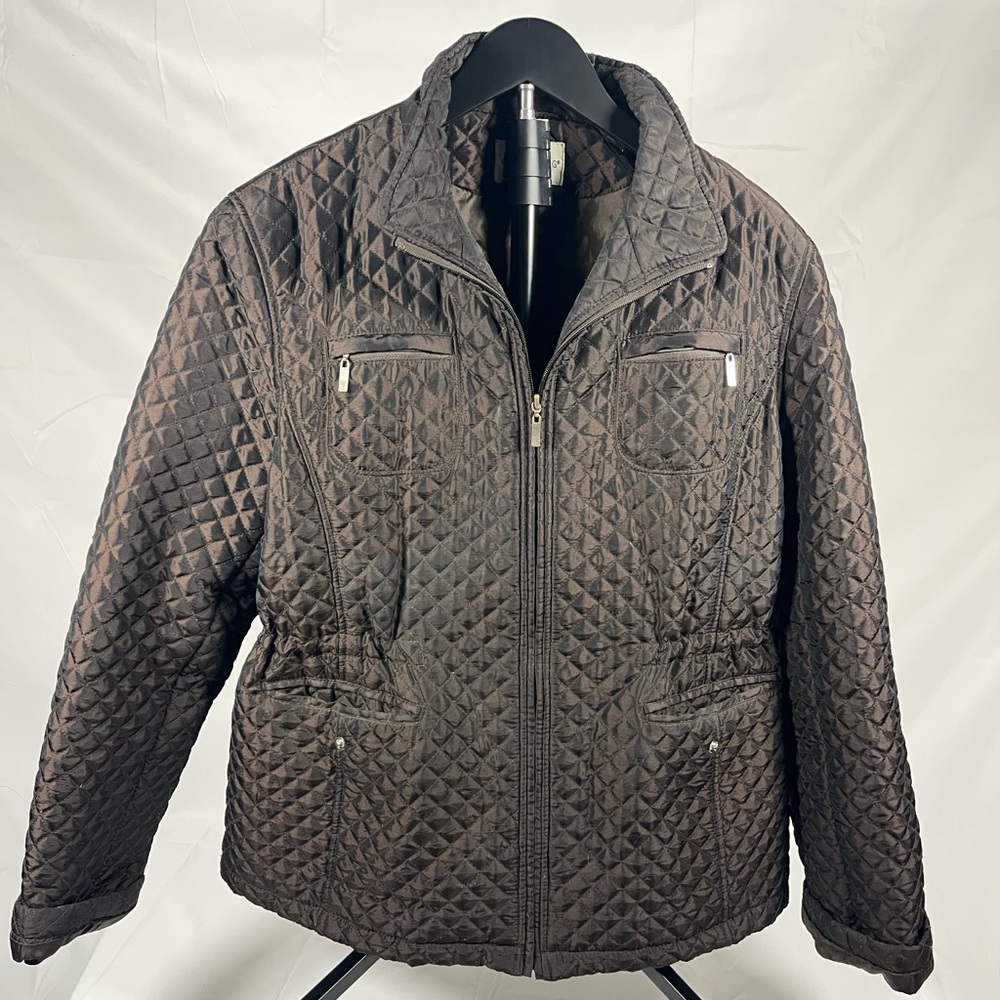 White Stag Quilted Jacket Brown Lightweight Zip Coat Women’s XL